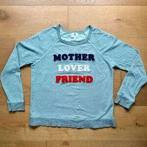 Sundry Mother Lover Friend Chenille Patch Sweatshirt Womens Small Crewneck EUC